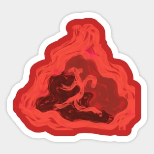 Abstract dancing queen in fire Sticker